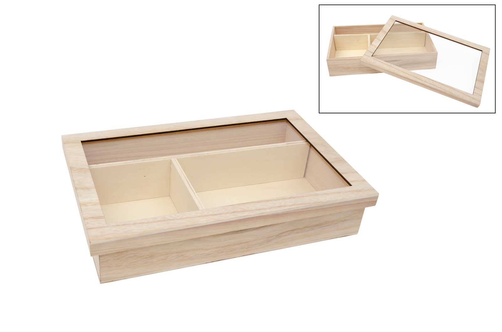 Caja Con Tapa Acrílico 38x25x7,5 Cm