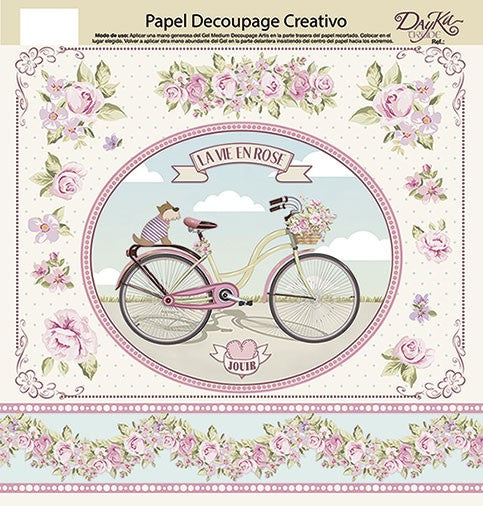 Papel Decoupage La Vie En Rose 30X30