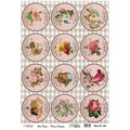 Papel De Arroz Etiquetas Rosas Din-A3