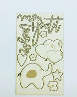 Chipboard Elefante Mon Petit Tresor