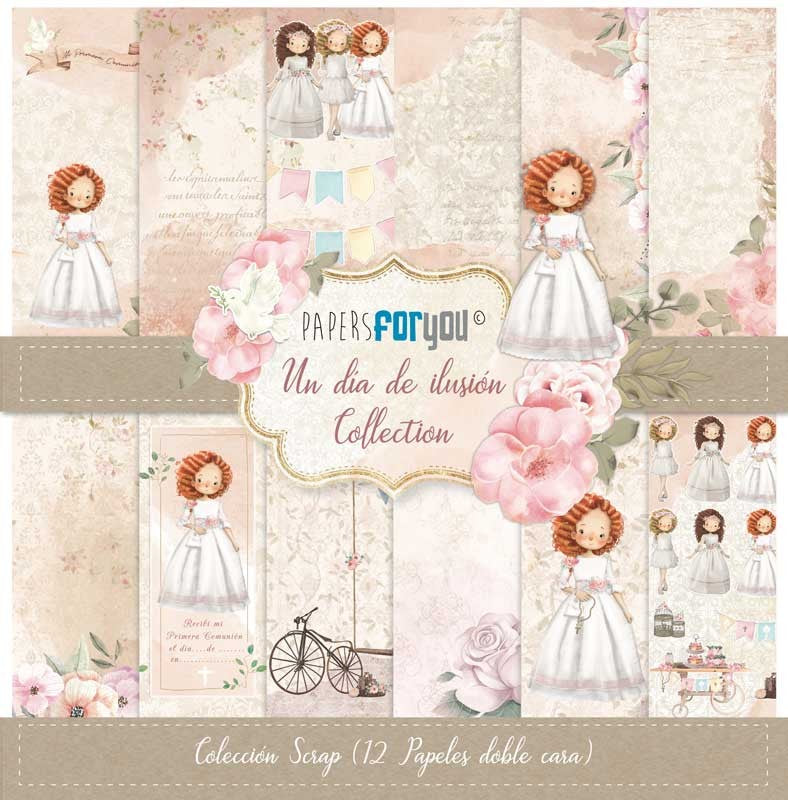Block 30X30 Comunión Niña Pelirroja