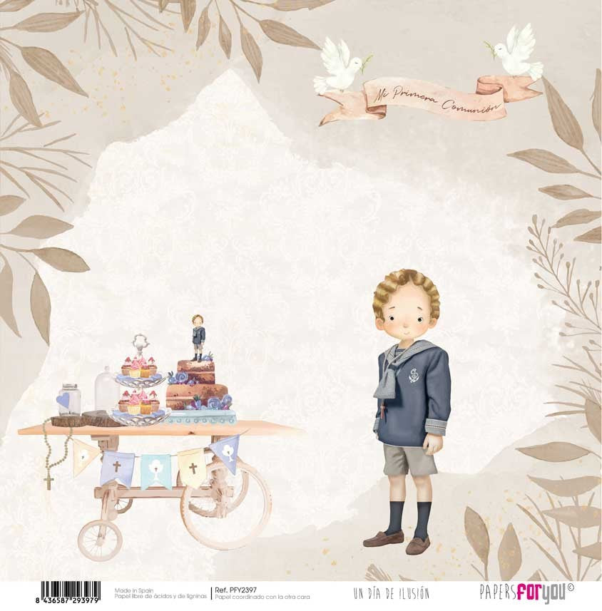 Block 30X30 Comunión Niño Rubio
