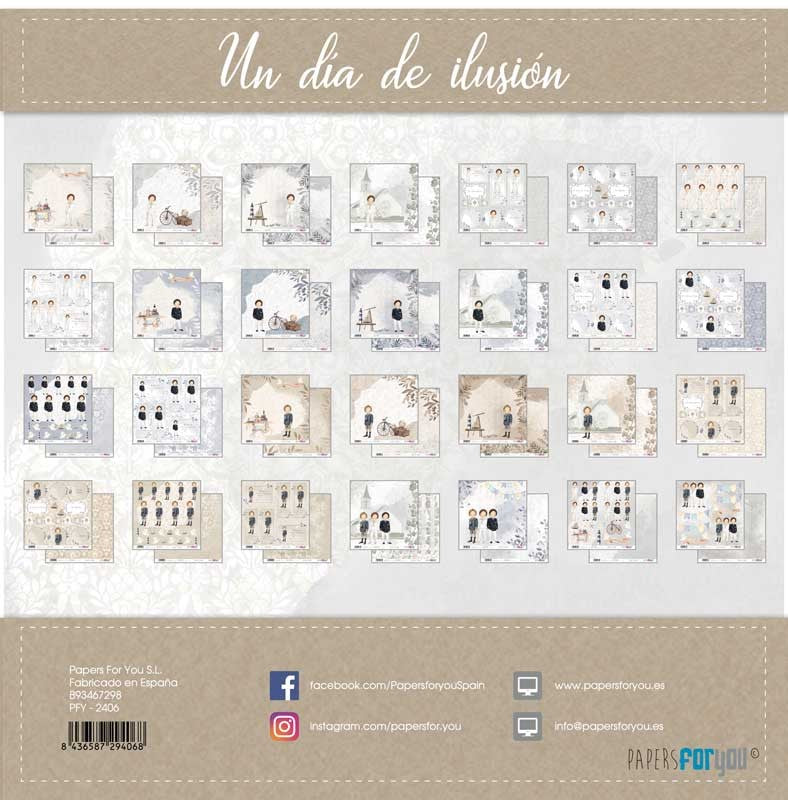 Block 30X30 Comunión Niños Surtidos
