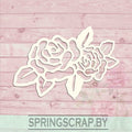 Chipboard Dos Flores Y Hojas