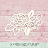 Chipboard Dos Flores Y Hojas