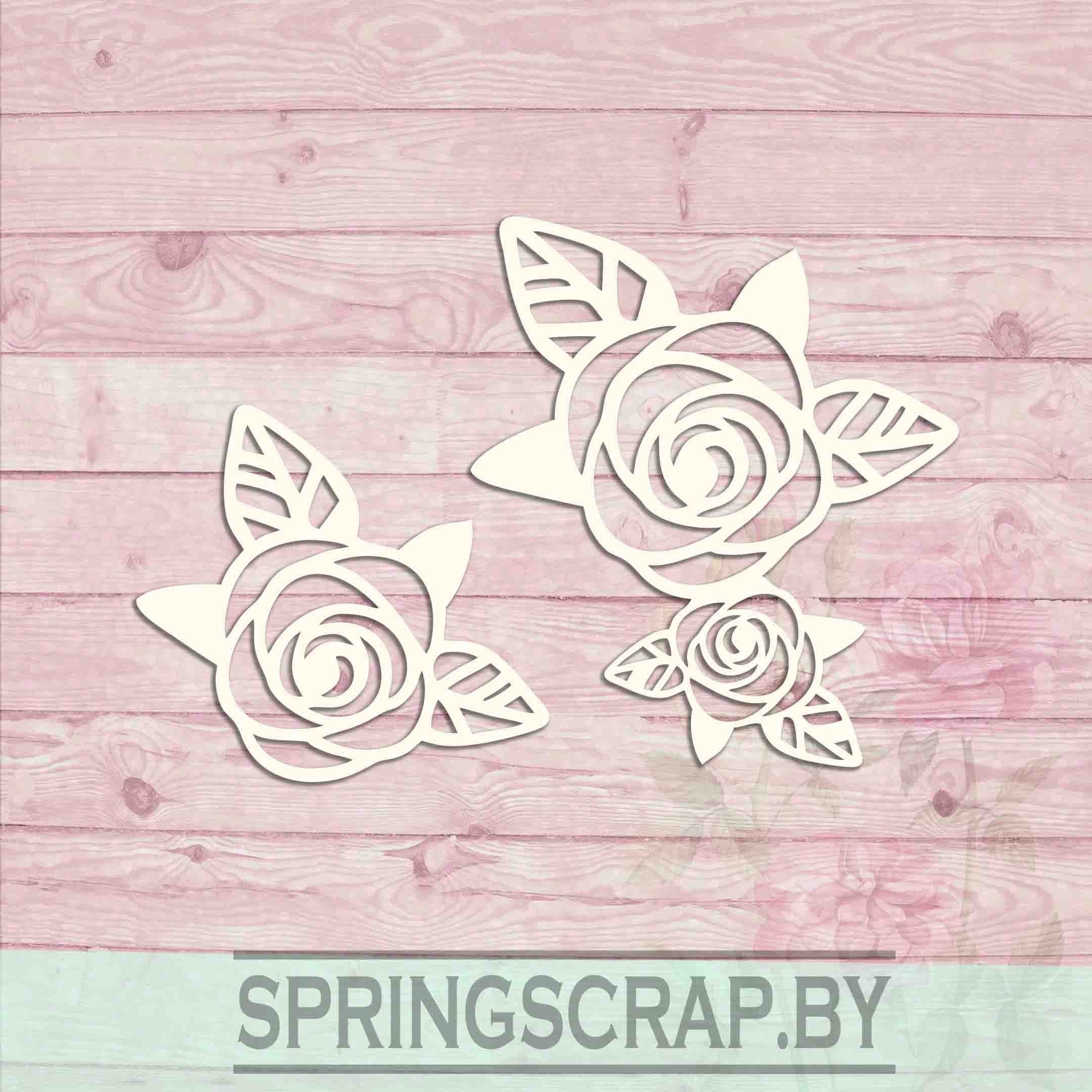 Chipboard Conjuntos Tres Rosas