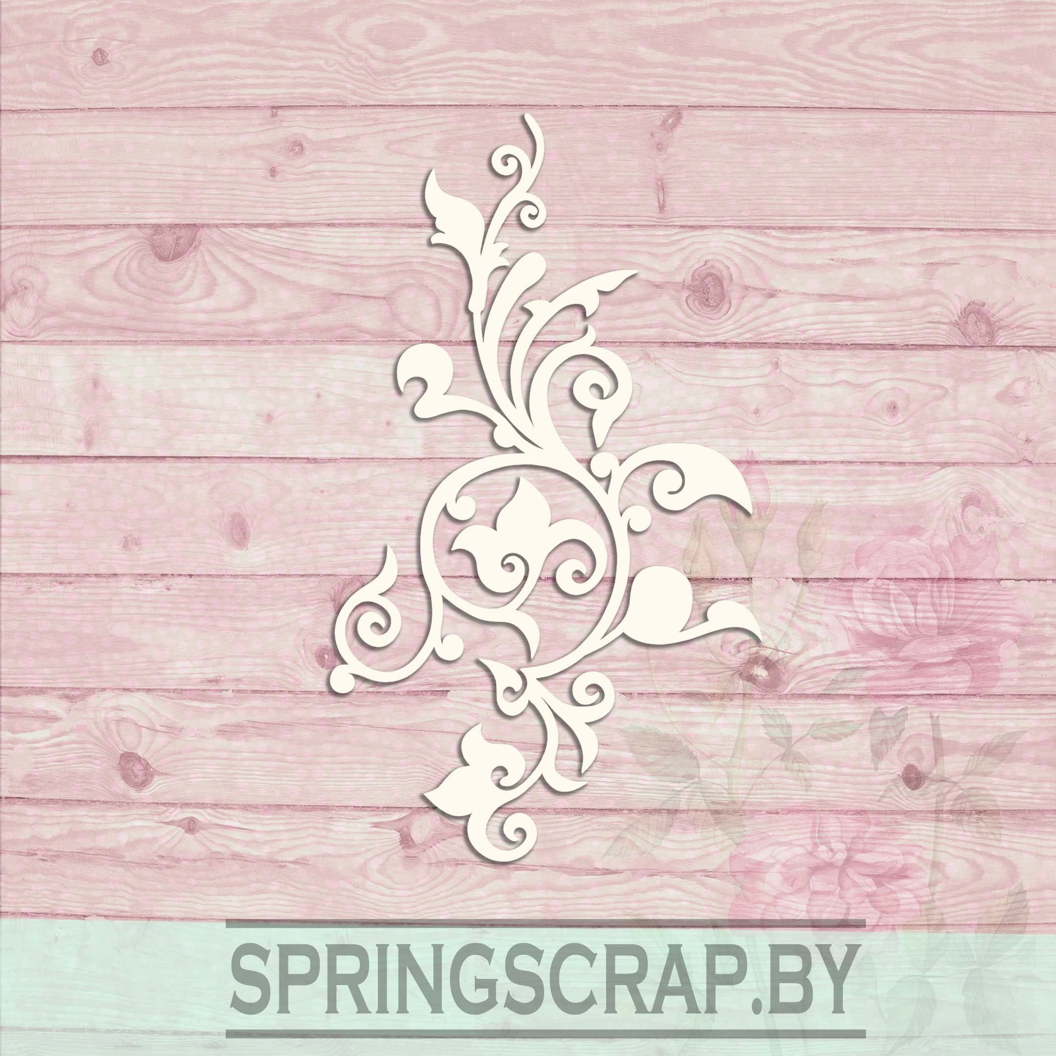 Chipboard Cenefa Con Ramas