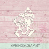 Chipboard Oso Con Helado