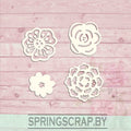 Chipboard Conjunto De Flores