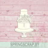 Chipboard Pastel Tarta De Novios