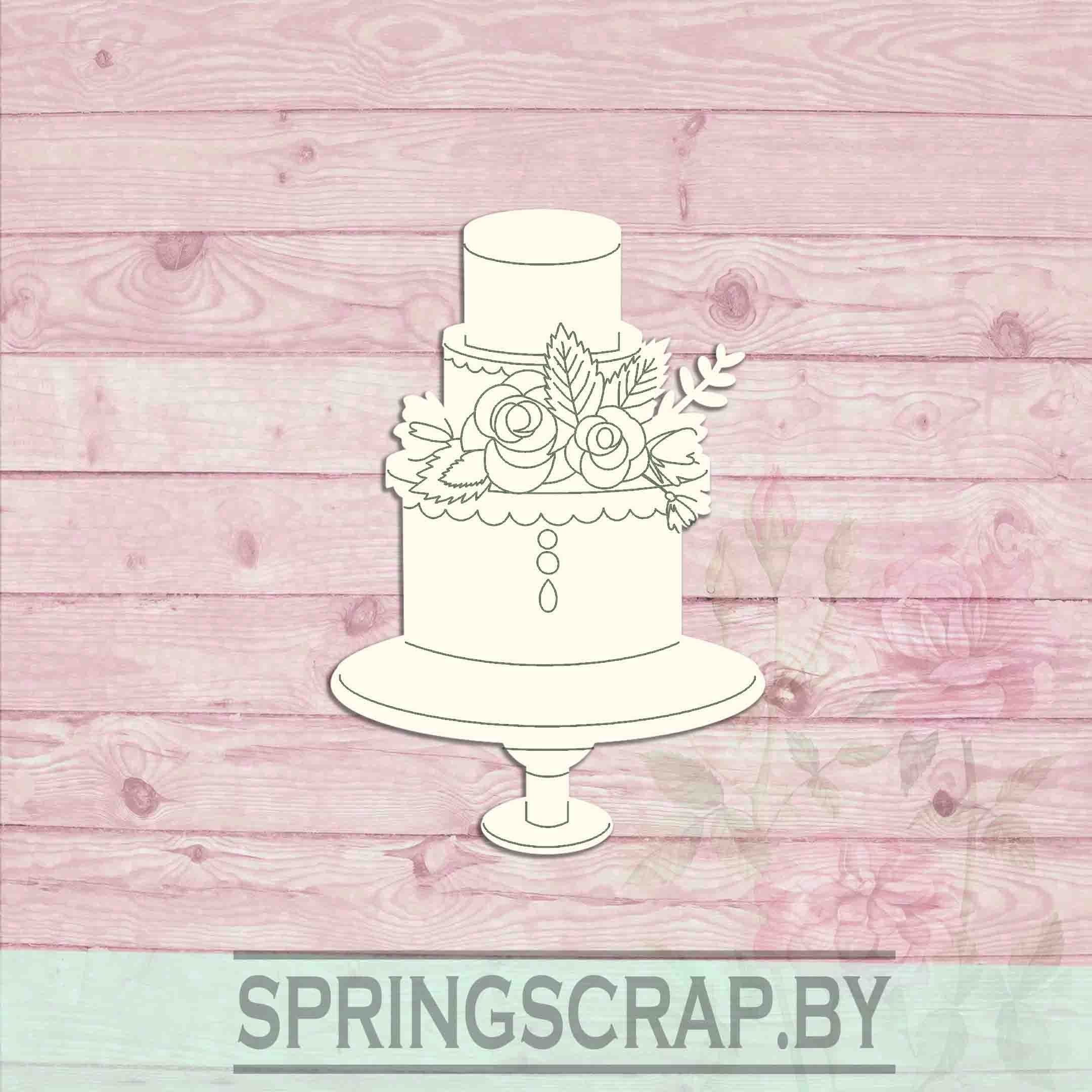 Chipboard Pastel Tarta De Novios
