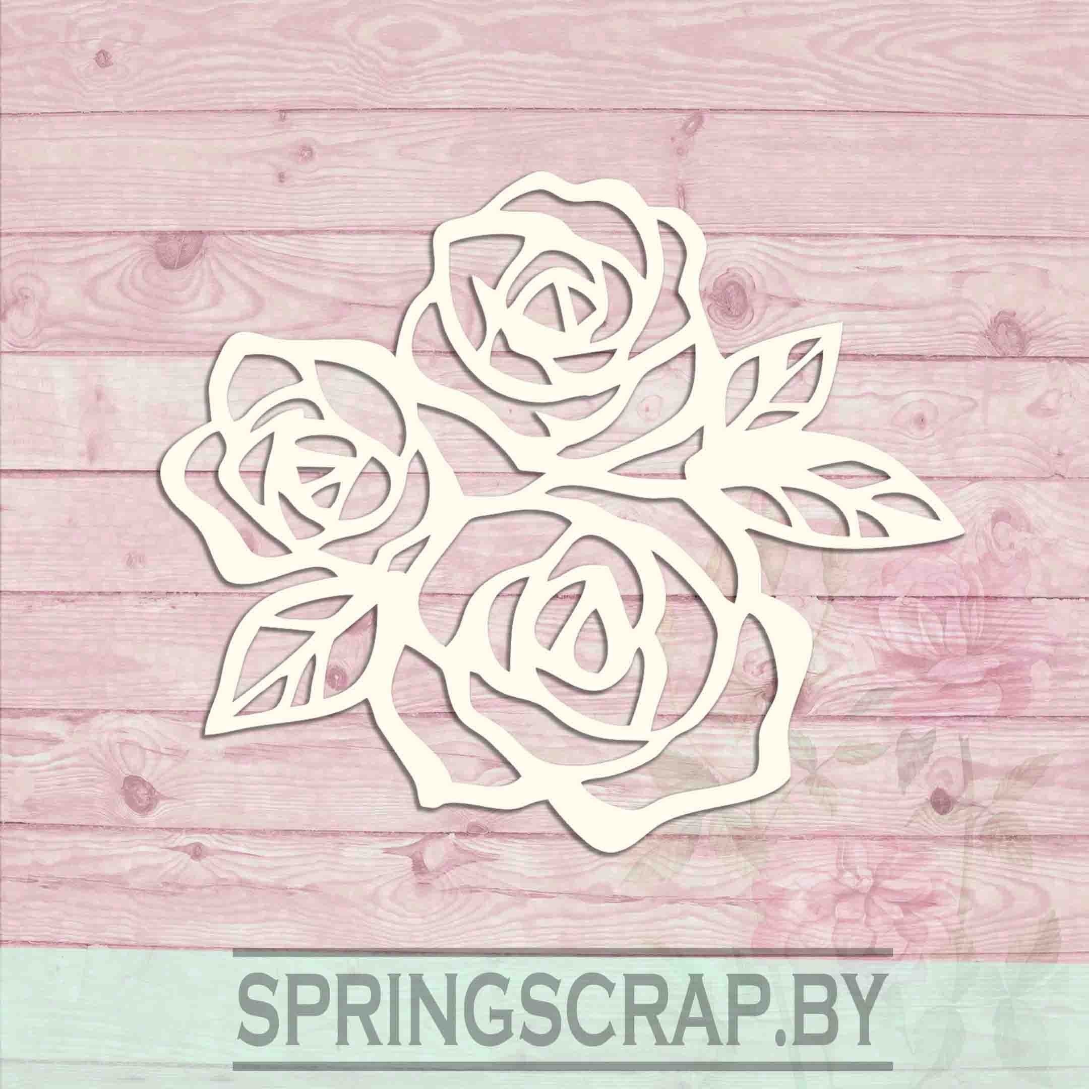 Chipboard Flor De Rosa