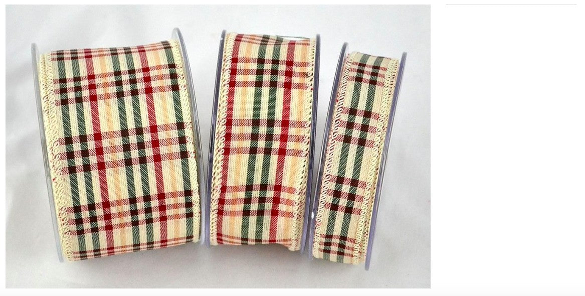Cinta Con Estampado Cuadros Marrones 4,3