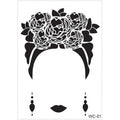 Stencil Silueta Mujer 21X30