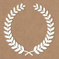 Chipboard Corona Hojas De Laurel