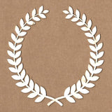 Chipboard Corona Hojas De Laurel
