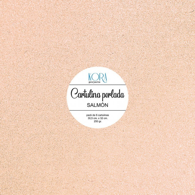 Cartulina Perlada Salmón 250Gr