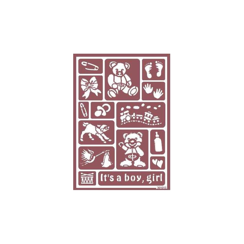 Stencil Con Dibujos Infantiles 15X20
