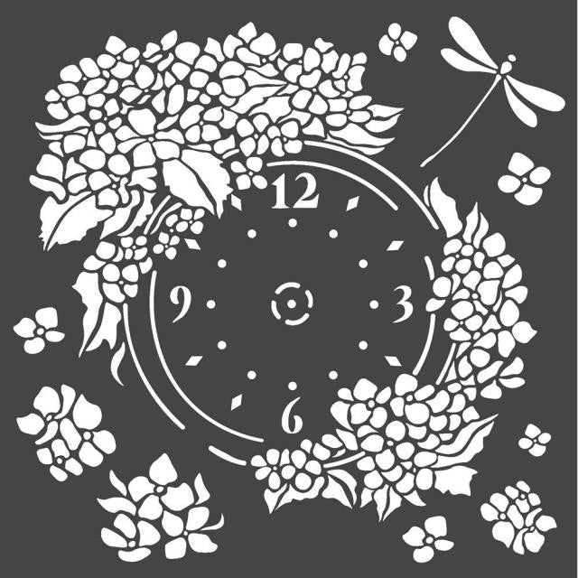 Stencil Reloj 18X18