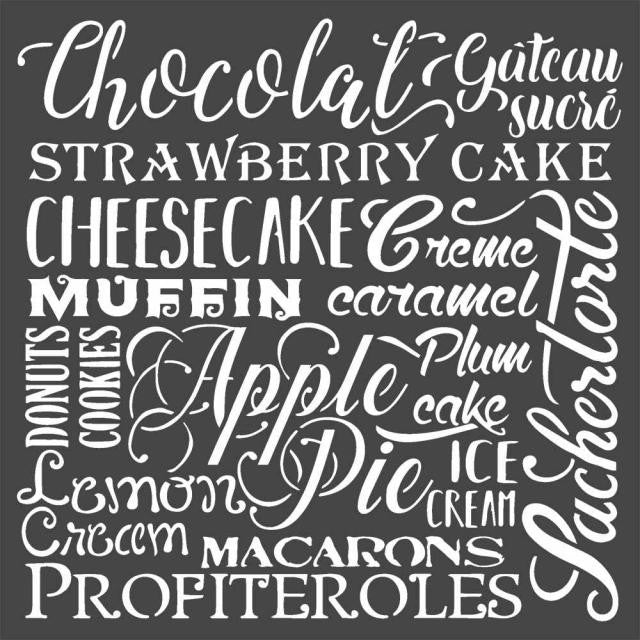 Stencil Chocolate 18X18