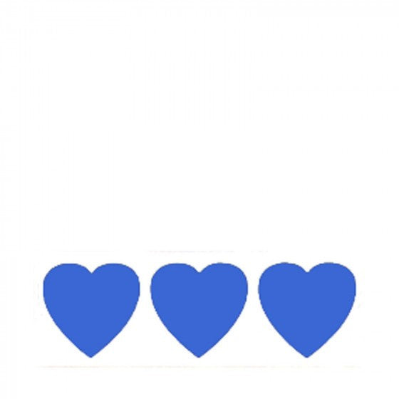 Lentejuela Corazones Azules