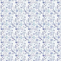 Papel De Arroz Flores Azules Din-A3