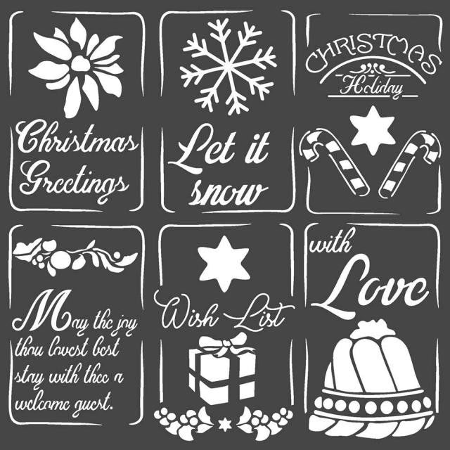 Stencil Navidad 18X18
