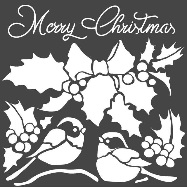 Stencil Merry Christmas 18X18