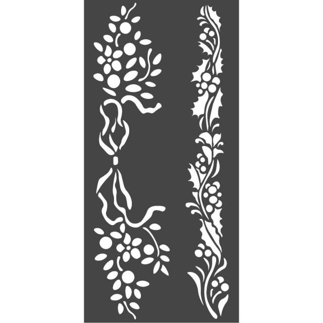 Stencil Bordes Navideños 12X25