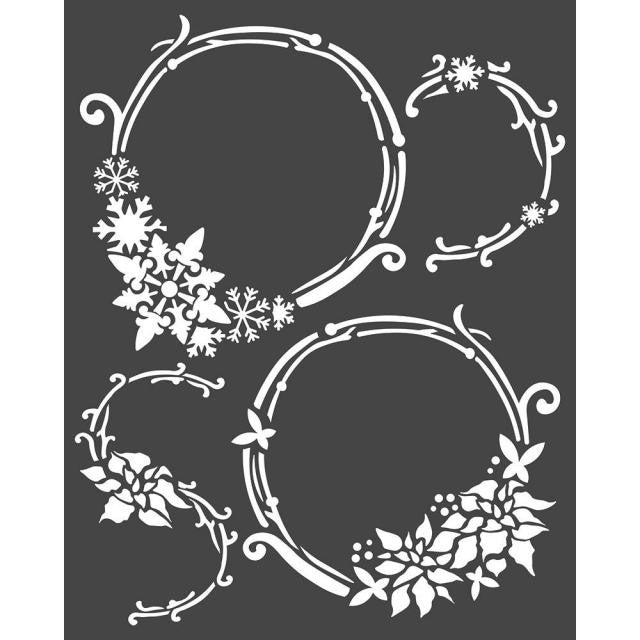 Stencil Guirnaldas Navideñas 20X25