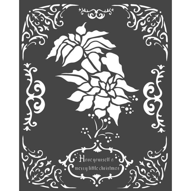Stencil Poinsettia 20X25