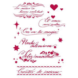 Stencil Frases Navidad En Español 21X30