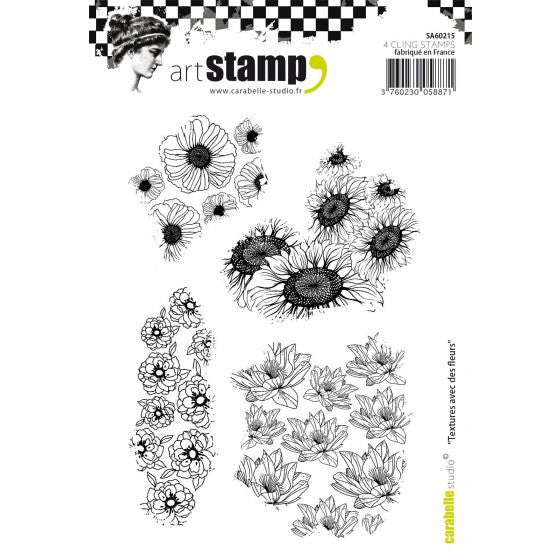 Sello Textura Con Flores