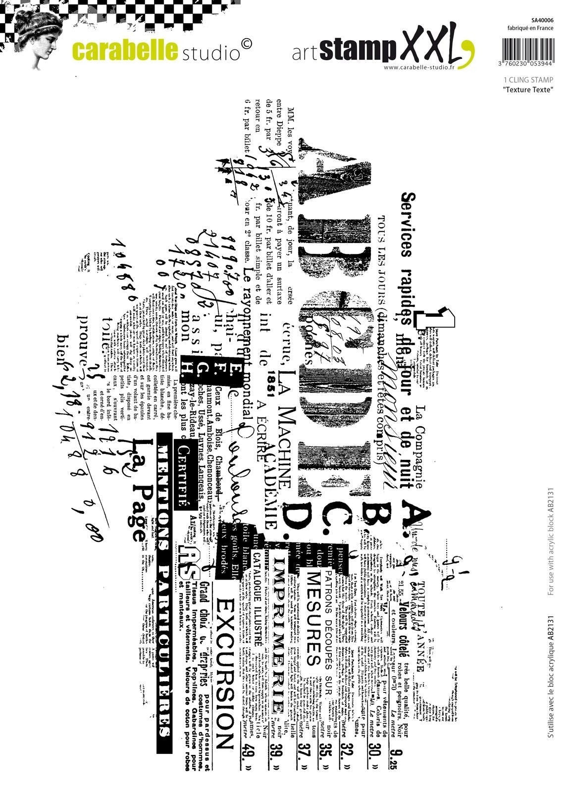 Sello Textura Texto Din A4