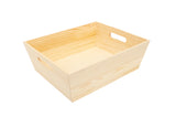 Caja madera estilo cesta 39X32X13CM