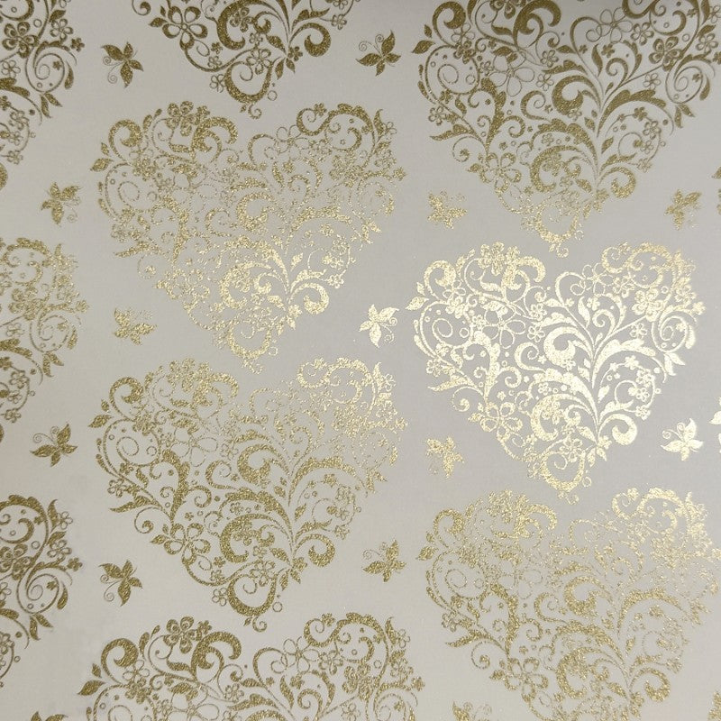 Papel Corazones Y Mariposas