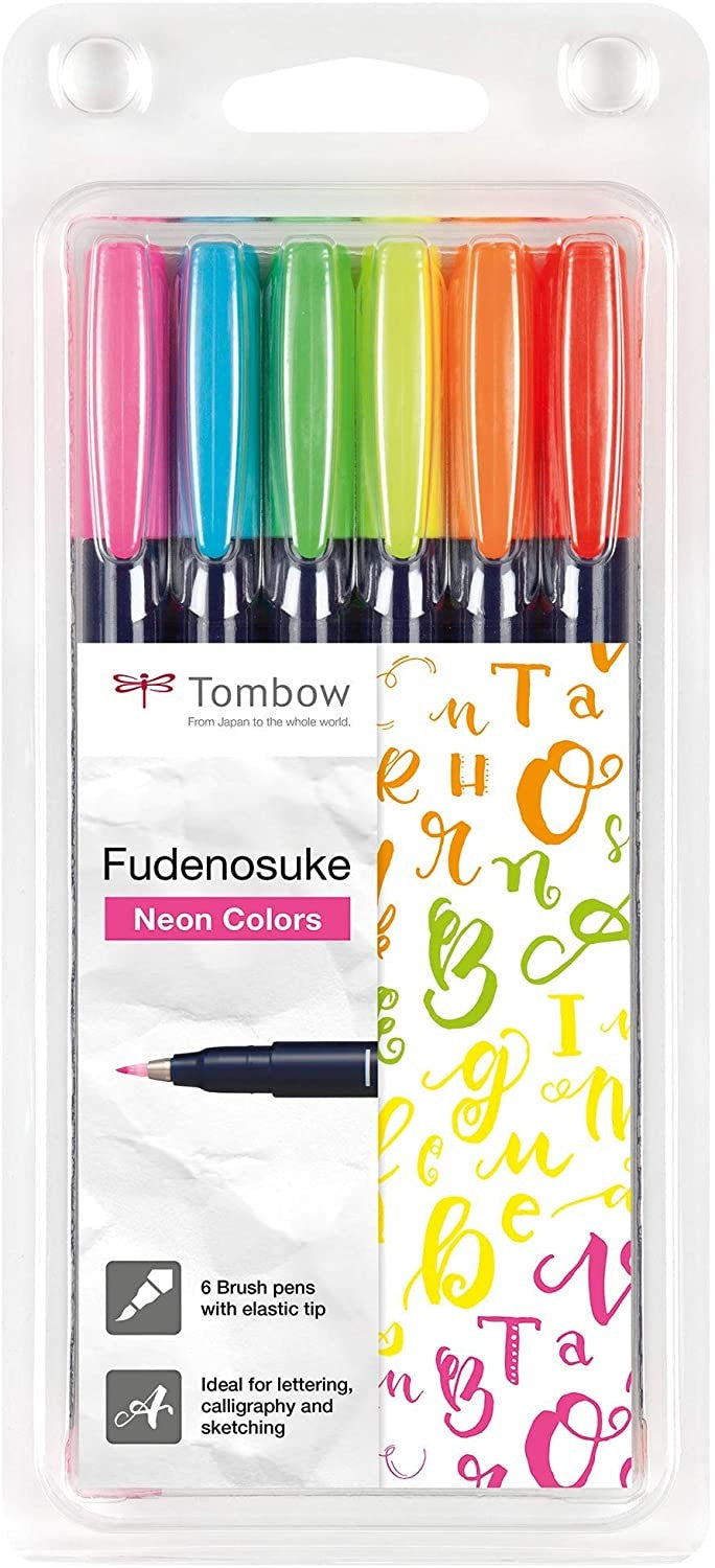 Set Dual Brush Pens Vintage Tombow