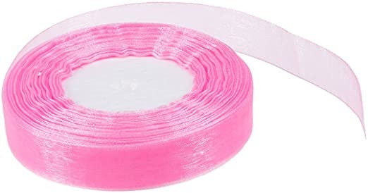 Cinta Organza Rosa 1 Cm