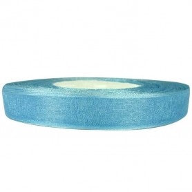 Cinta Organza Azul 1Cm