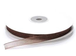 Cinta De Organza Marrón 1 Cm