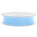 Cinta De Organza Azul Claro 1 Cm