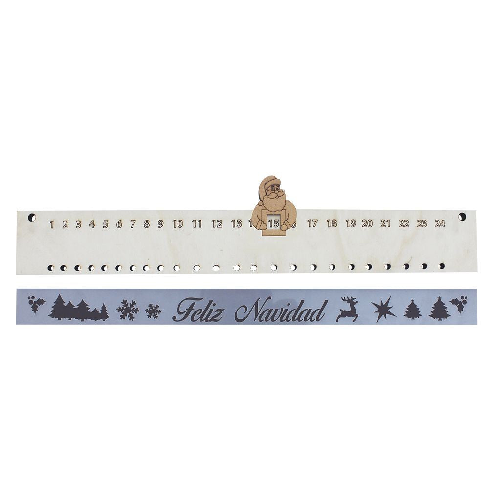 Calendario De Adviento Papá Noel Deslizable