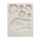Molde Silicona  Mujer Y Flores De Prima
