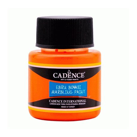 Pintura Técnica Ebru Naranja