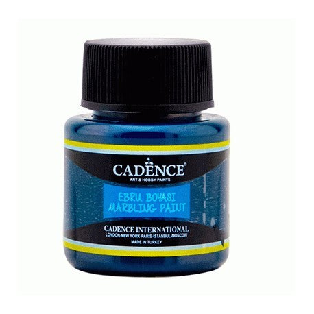 Pintura Técnica Ebru Azul Oscuro