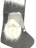 Bota Navidad Gris Lunares