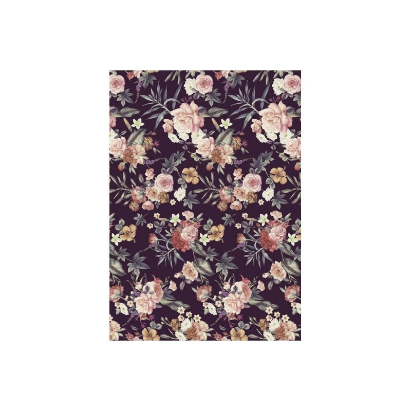 Papel De Arroz Flores Con Fondo Oscuro Din-A3
