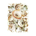 Papel De Arroz Flores Ocre Din-A3