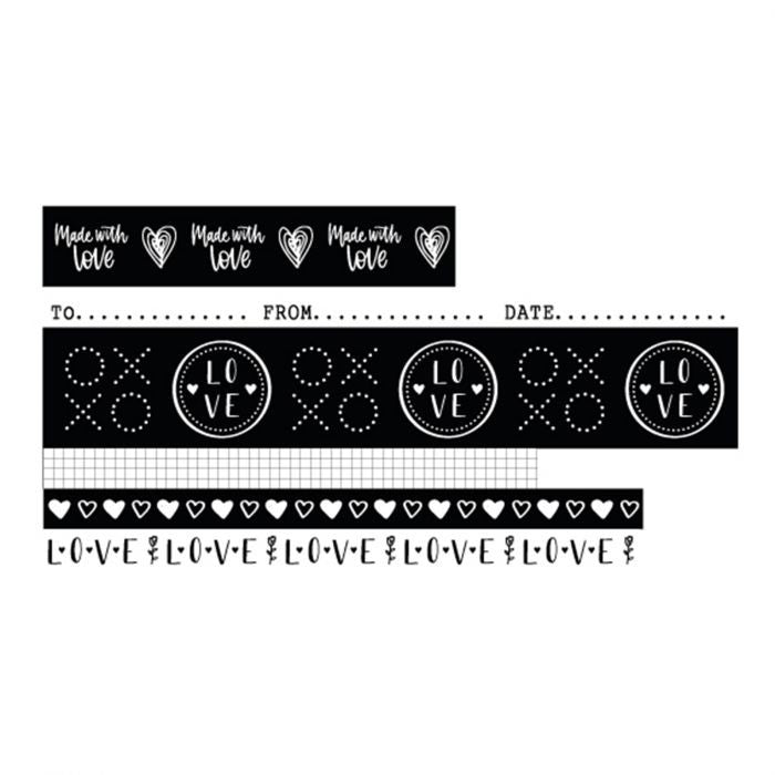 Washi Tape En Tonos B/N De Studio Light