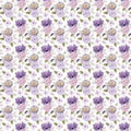 Tela Encuadernar Violet Blossoms 50X70